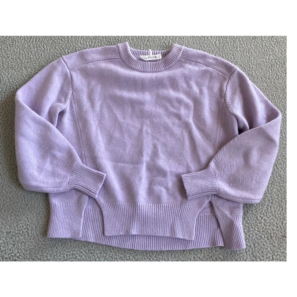 Frame Sweater XS Oversized Wool Cashmere Soft Boxy Crewneck Lavender Purple